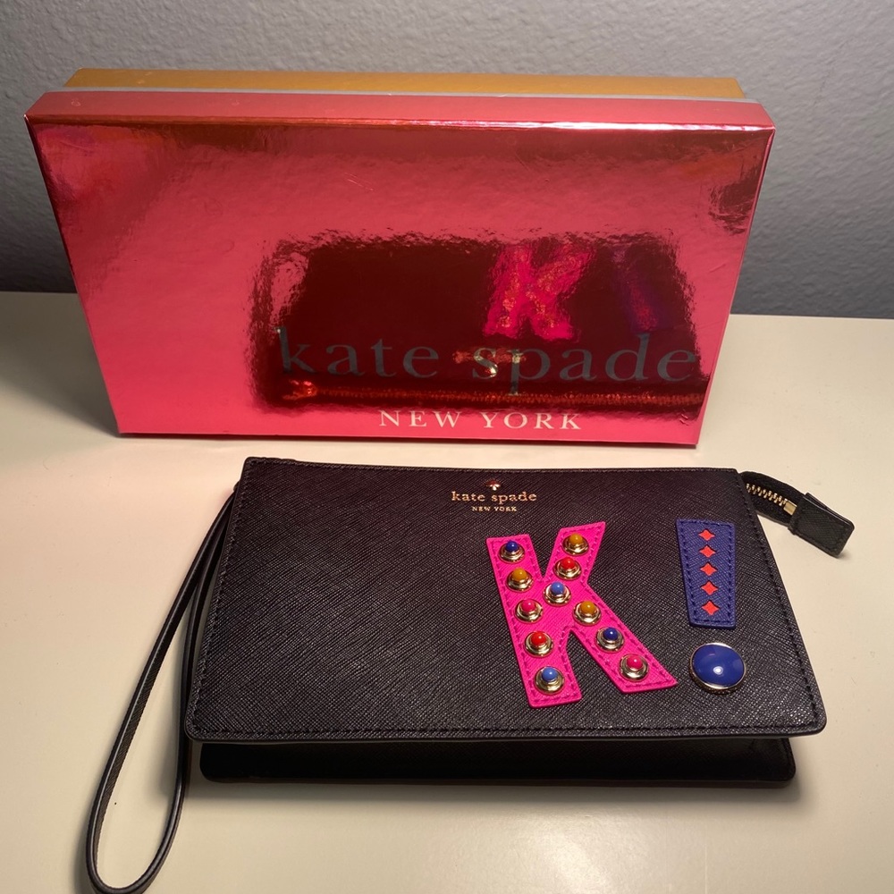 Kate Spade Hartley Lane “K” wristlet/clutch